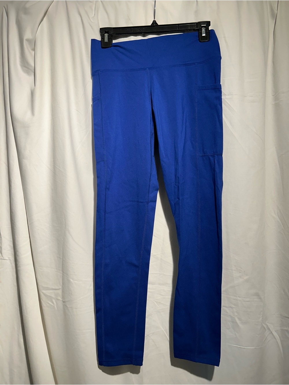 UFC Gym Blue High Rise Leggings Medium Side Phone Pockets 7/8 Activewear